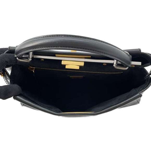 Fendi Handbag Peekaboo Regular Shoulder Bag Black - Picture 6 of 16